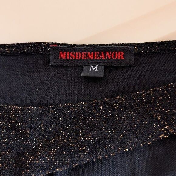 Misdemeanor Sparkly Vintage Cyber Y2k Black Cutout Blouse - Picture 3 of 5